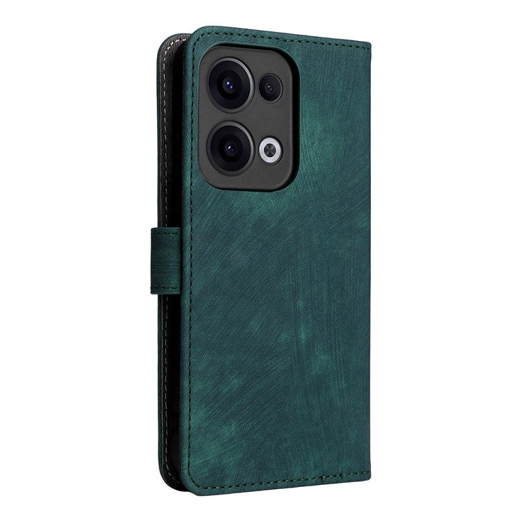 For Oppo Reno13 5G (Global) Wallet Case RFID Blocking PU Leather Cover Stand View - Green