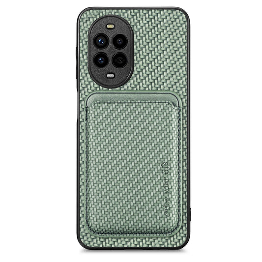 For Huawei nova 13 Pro 5G Case Magnetic Detachable Card Holder Phone Back Cover - Green