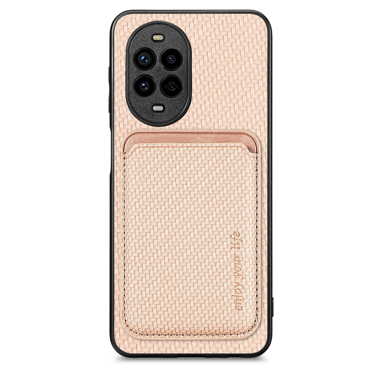 For Huawei nova 13 Pro 5G Case Magnetic Detachable Card Holder Phone Back Cover - Khaki