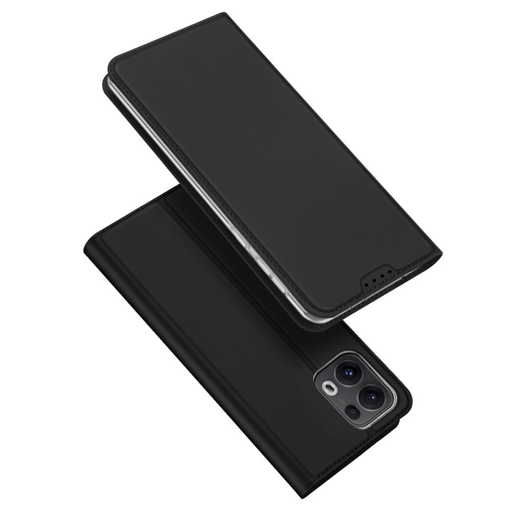 For Oppo Reno13 Pro 5G Case DUX DUCIS Skin Pro Series Leather Stand Cover Card Holder - Black