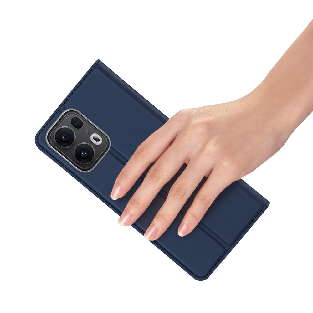 For Oppo Reno13 Pro 5G Case DUX DUCIS Skin Pro Series Leather Stand Cover Card Holder - Blue