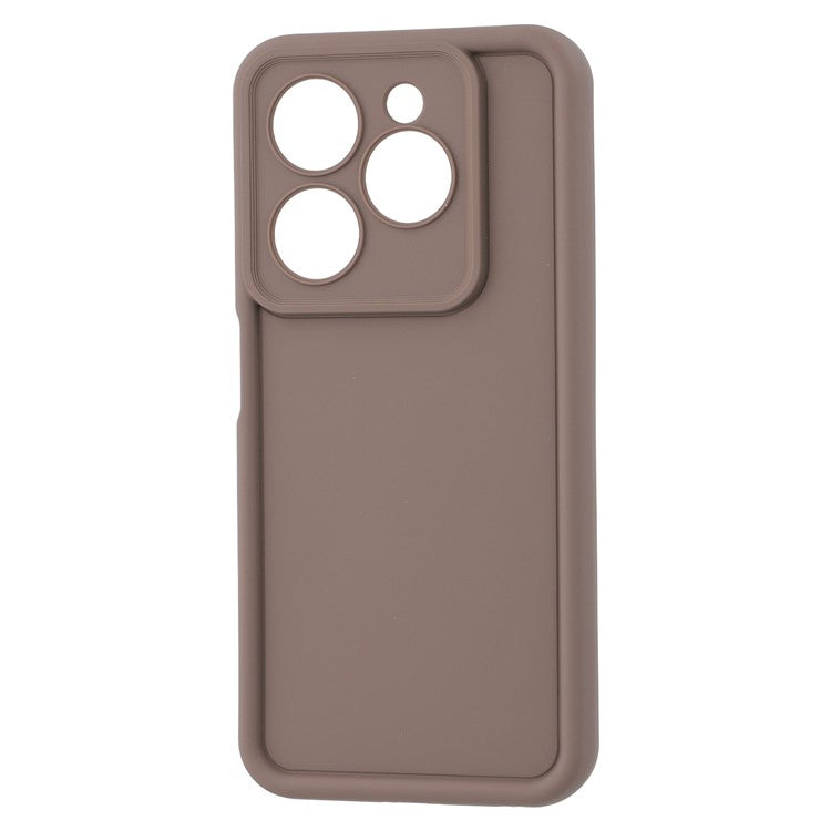 TPU Case for TECNO Spark Go 2024 4G / Pop 8 / Spark 20 / 20C / Infinix Smart 8 4G / 8 Pro 4G / 8 HD 4G / 8 Plus / Hot 40i Phone Cover Grooved Design - Brown