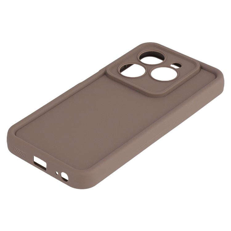 TPU Case for TECNO Spark Go 2024 4G / Pop 8 / Spark 20 / 20C / Infinix Smart 8 4G / 8 Pro 4G / 8 HD 4G / 8 Plus / Hot 40i Phone Cover Grooved Design - Brown