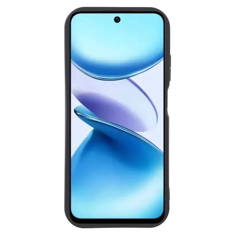 For Infinix Smart 9 4G / Hot 50i 4G Case Grooved Design TPU Anti Slip Phone Cover - Black