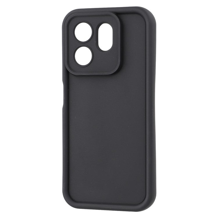 For Infinix Smart 9 4G / Hot 50i 4G Case Grooved Design TPU Anti Slip Phone Cover - Black