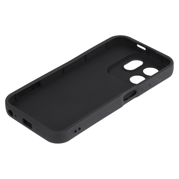 For Infinix Smart 9 4G / Hot 50i 4G Case Grooved Design TPU Anti Slip Phone Cover - Black