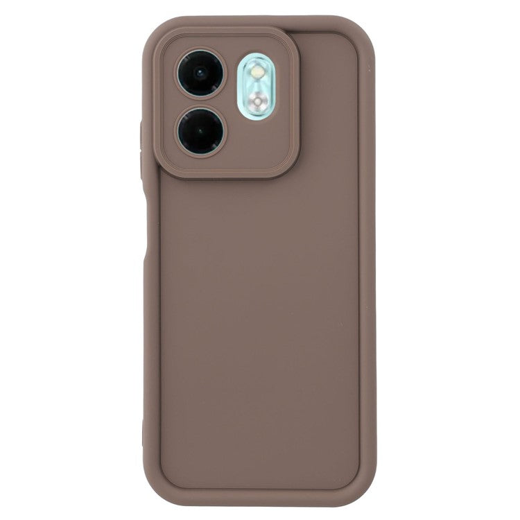 For Infinix Smart 9 4G / Hot 50i 4G Case Grooved Design TPU Anti Slip Phone Cover - Brown