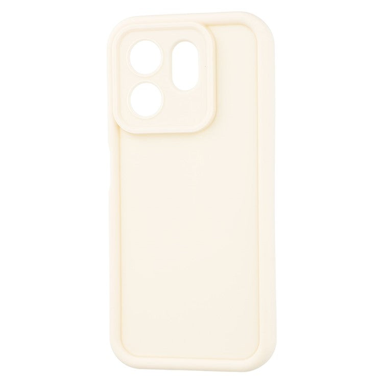 For Infinix Smart 9 4G / Hot 50i 4G Case Grooved Design TPU Anti Slip Phone Cover - Beige