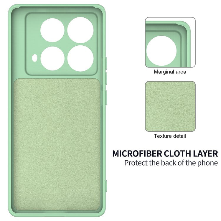 For Infinix Note 40S Case Liquid Silicone Phone Back Cover with Hand Strap - Green