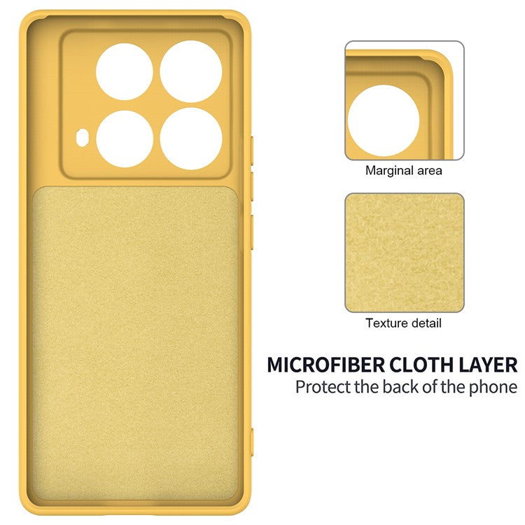 For Infinix Note 40S Case Liquid Silicone Phone Back Cover with Hand Strap - Yellow