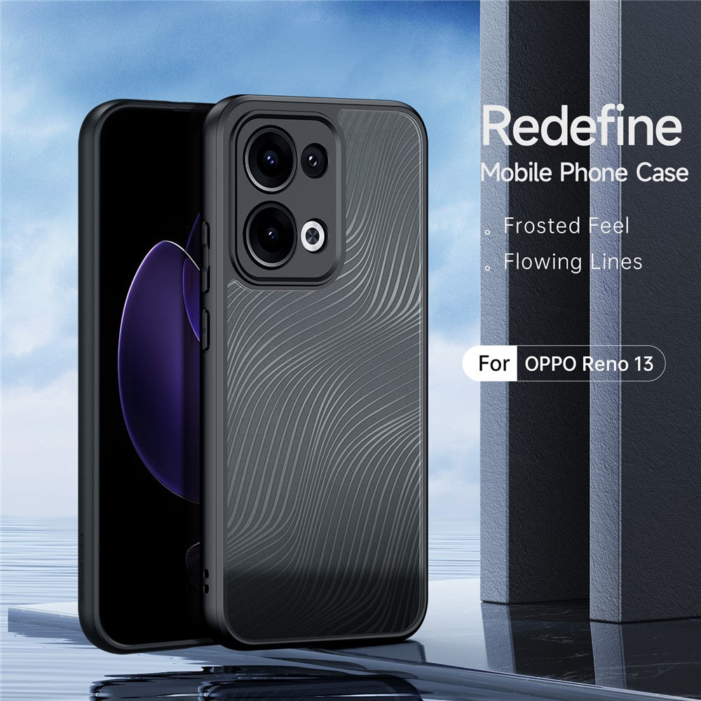 For Oppo Reno13 5G (Global) Case DUX DUCIS Aimo Series TPU+PC Matte Drop-proof Phone Cover (REACH Certification) - Black