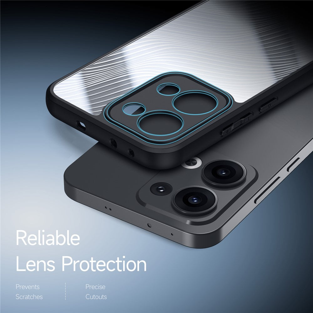 For Oppo Reno13 5G (Global) Case DUX DUCIS Aimo Series TPU+PC Matte Drop-proof Phone Cover (REACH Certification) - Black