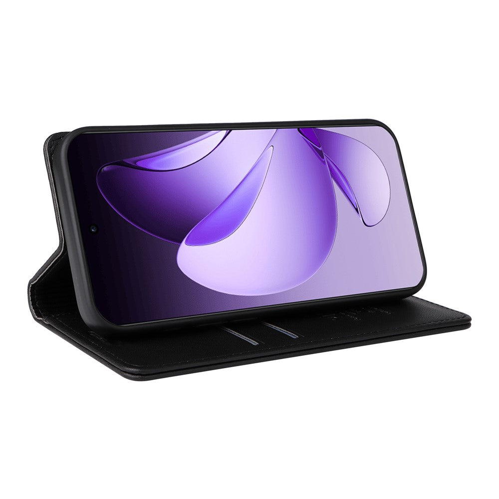 For Oppo Reno13 Pro 5G Phone Cases YIKATU Magnetic Closure PU Leather Mobile Cover - Black