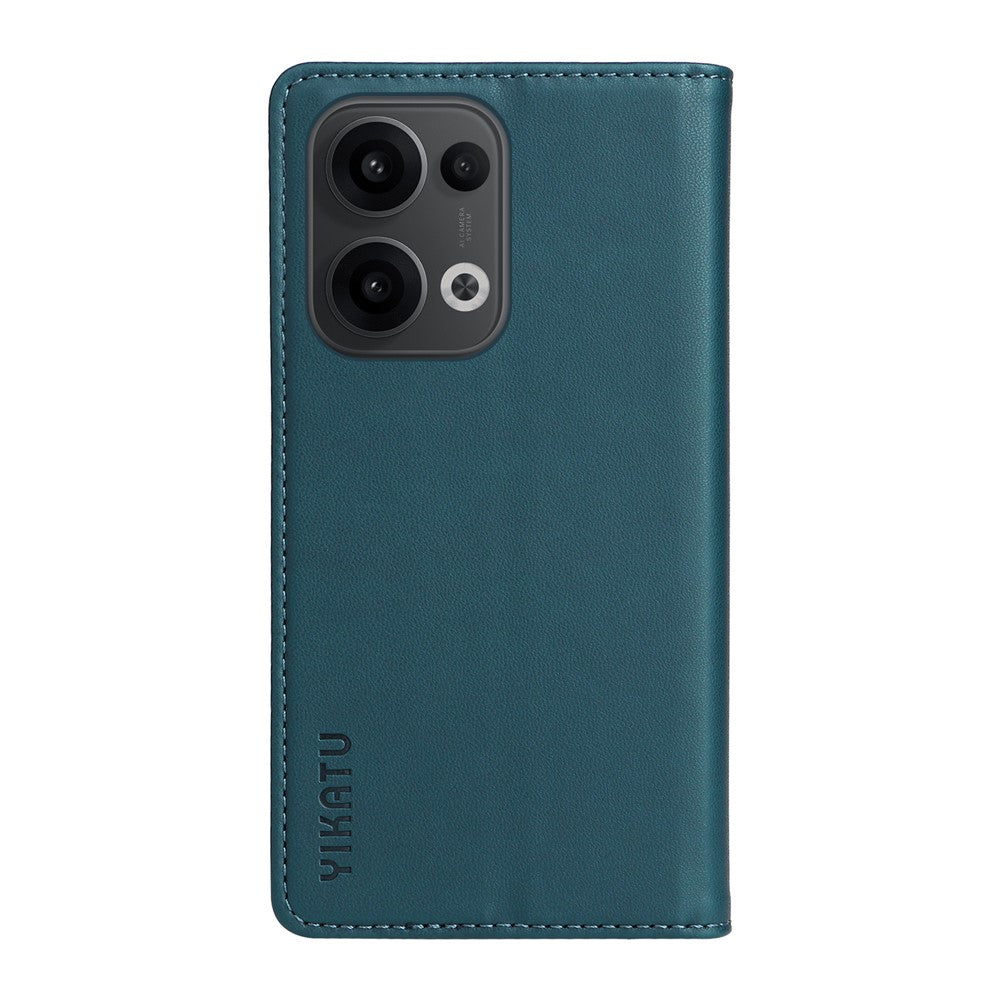 For Oppo Reno13 5G (Global) Phone Cases YIKATU Magnetic Closure PU Leather Mobile Cover - Green