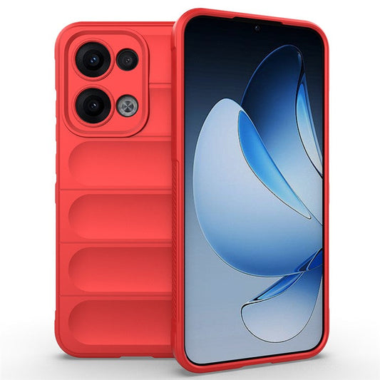 For Oppo Reno13 5G (Global) Case Anti-Drop Soft TPU Rugged Phone Back Cover - Red