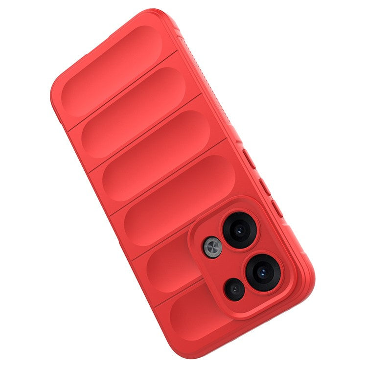 For Oppo Reno13 5G (Global) Case Anti-Drop Soft TPU Rugged Phone Back Cover - Red