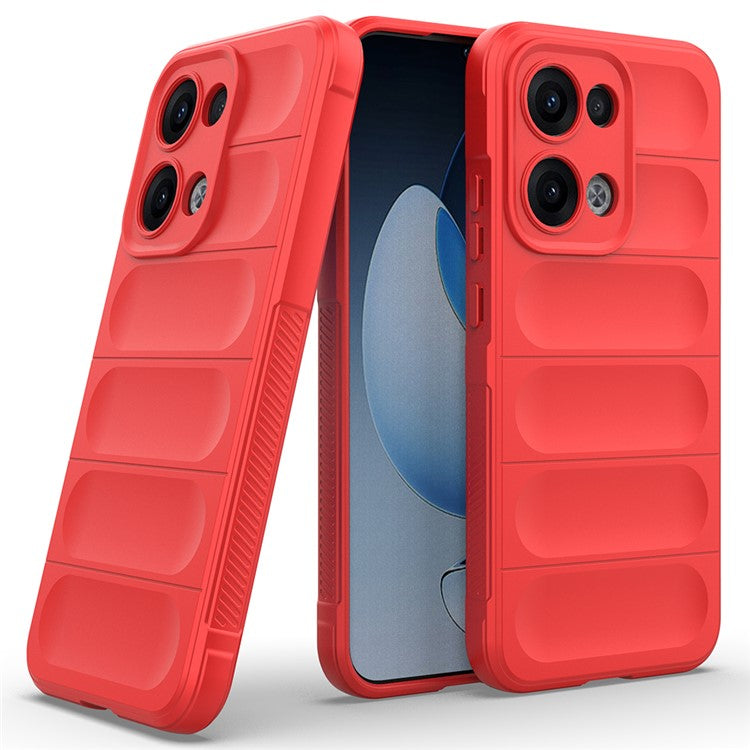 For Oppo Reno13 5G (Global) Case Anti-Drop Soft TPU Rugged Phone Back Cover - Red