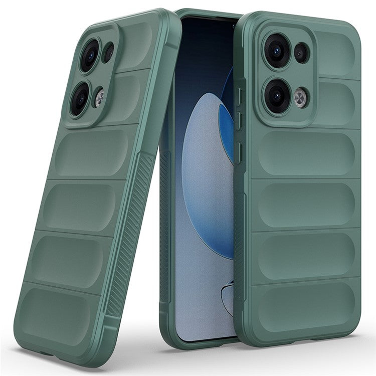 For Oppo Reno13 5G (Global) Case Anti-Drop Soft TPU Rugged Phone Back Cover - Green