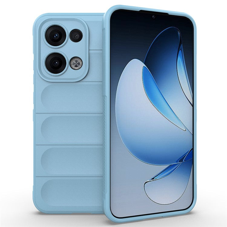 For Oppo Reno13 5G (Global) Case Anti-Drop Soft TPU Rugged Phone Back Cover - Baby Blue