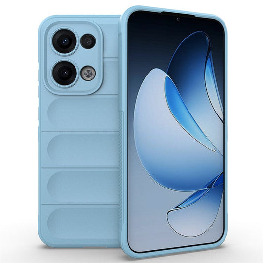 For Oppo Reno13 5G (Global) Case Anti-Drop Soft TPU Rugged Phone Back Cover - Baby Blue
