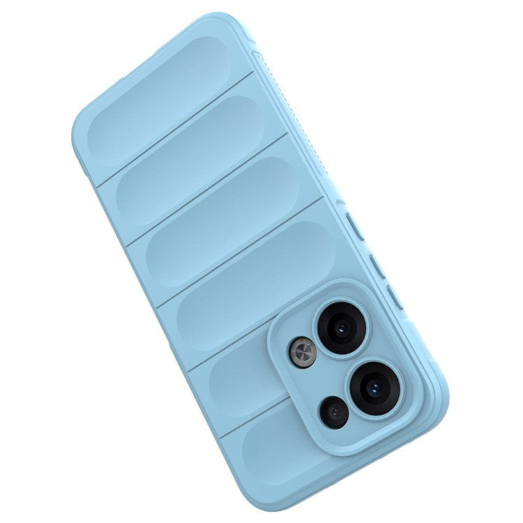 For Oppo Reno13 5G (Global) Case Anti-Drop Soft TPU Rugged Phone Back Cover - Baby Blue