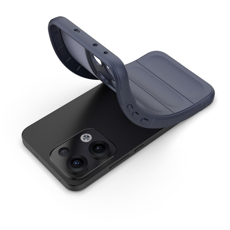 For Oppo Reno13 5G (Global) Case Anti-Drop Soft TPU Rugged Phone Back Cover - Dark Blue