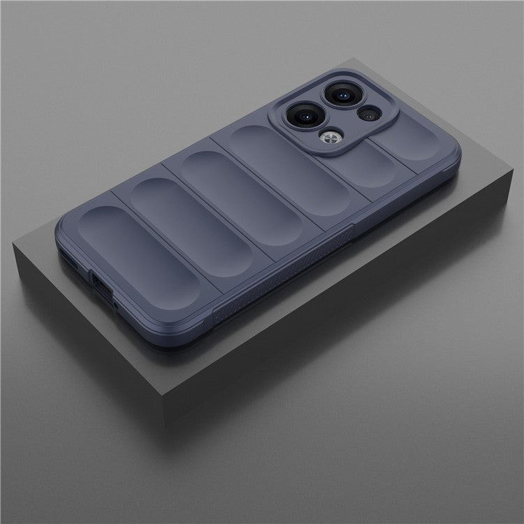 For Oppo Reno13 5G (Global) Case Anti-Drop Soft TPU Rugged Phone Back Cover - Dark Blue