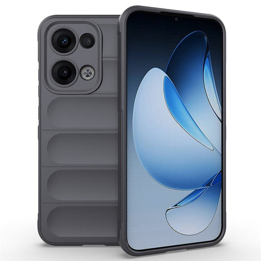 For Oppo Reno13 5G (Global) Case Anti-Drop Soft TPU Rugged Phone Back Cover - Dark Grey