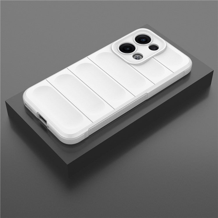 For Oppo Reno13 5G (Global) Case Anti-Drop Soft TPU Rugged Phone Back Cover - White