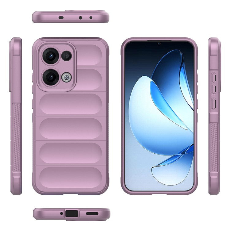 For Oppo Reno13 5G (Global) Case Anti-Drop Soft TPU Rugged Phone Back Cover - Light Purple