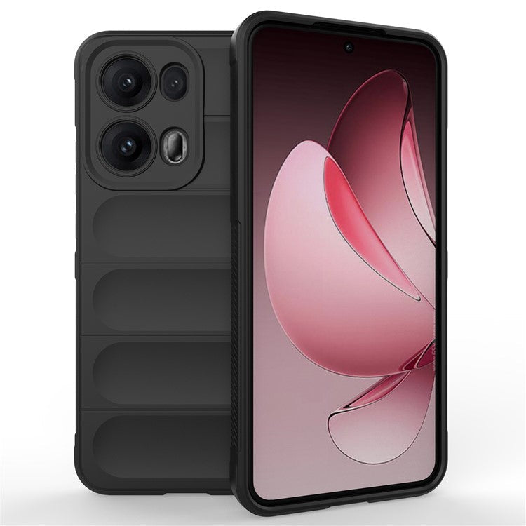 For Oppo Reno13 Pro 5G Case Anti-Drop Soft TPU Rugged Phone Back Cover - Black