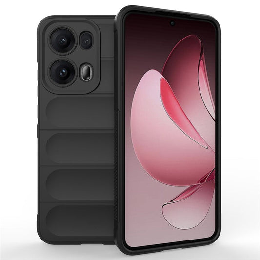 For Oppo Reno13 Pro 5G Case Anti-Drop Soft TPU Rugged Phone Back Cover - Black