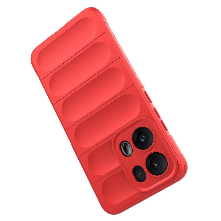 For Oppo Reno13 Pro 5G Case Anti-Drop Soft TPU Rugged Phone Back Cover - Red