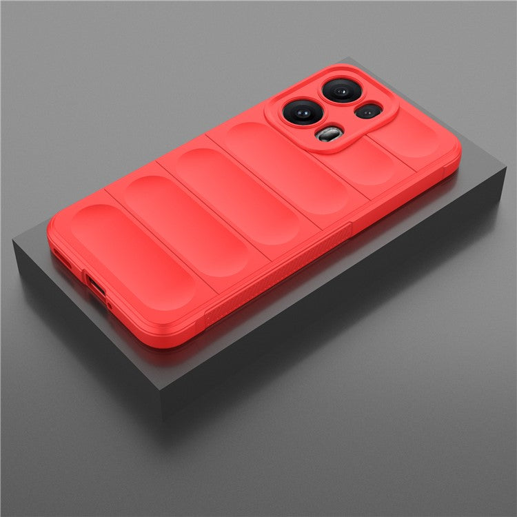 For Oppo Reno13 Pro 5G Case Anti-Drop Soft TPU Rugged Phone Back Cover - Red