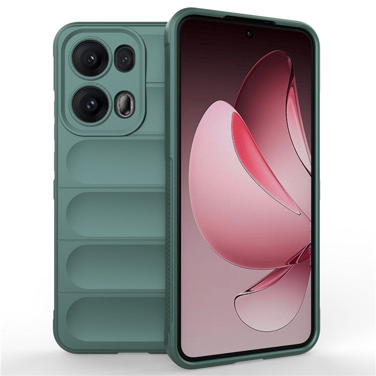 For Oppo Reno13 Pro 5G Case Anti-Drop Soft TPU Rugged Phone Back Cover - Green