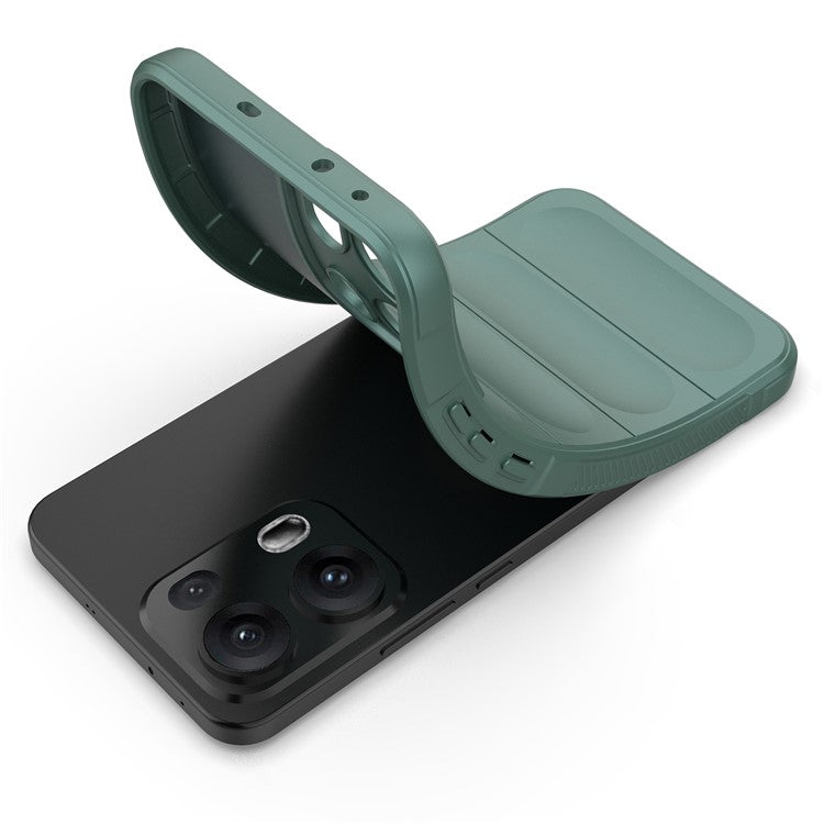 For Oppo Reno13 Pro 5G Case Anti-Drop Soft TPU Rugged Phone Back Cover - Green