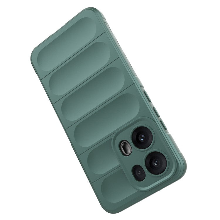 For Oppo Reno13 Pro 5G Case Anti-Drop Soft TPU Rugged Phone Back Cover - Green