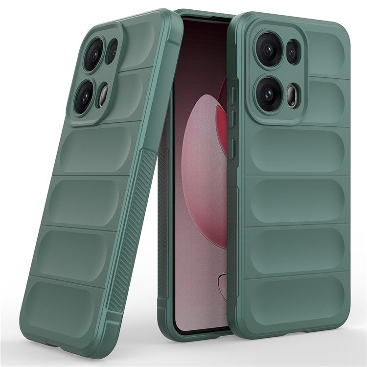 For Oppo Reno13 Pro 5G Case Anti-Drop Soft TPU Rugged Phone Back Cover - Green