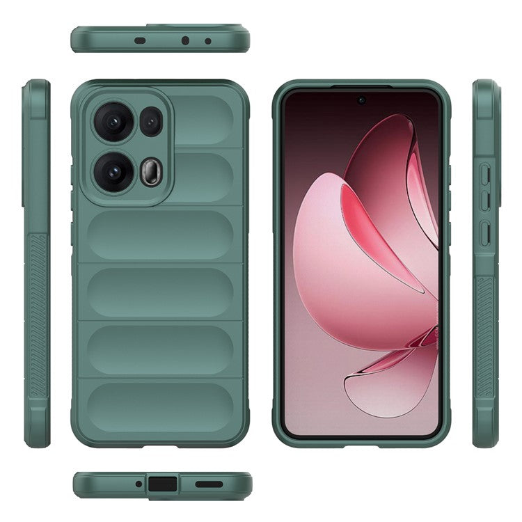 For Oppo Reno13 Pro 5G Case Anti-Drop Soft TPU Rugged Phone Back Cover - Green
