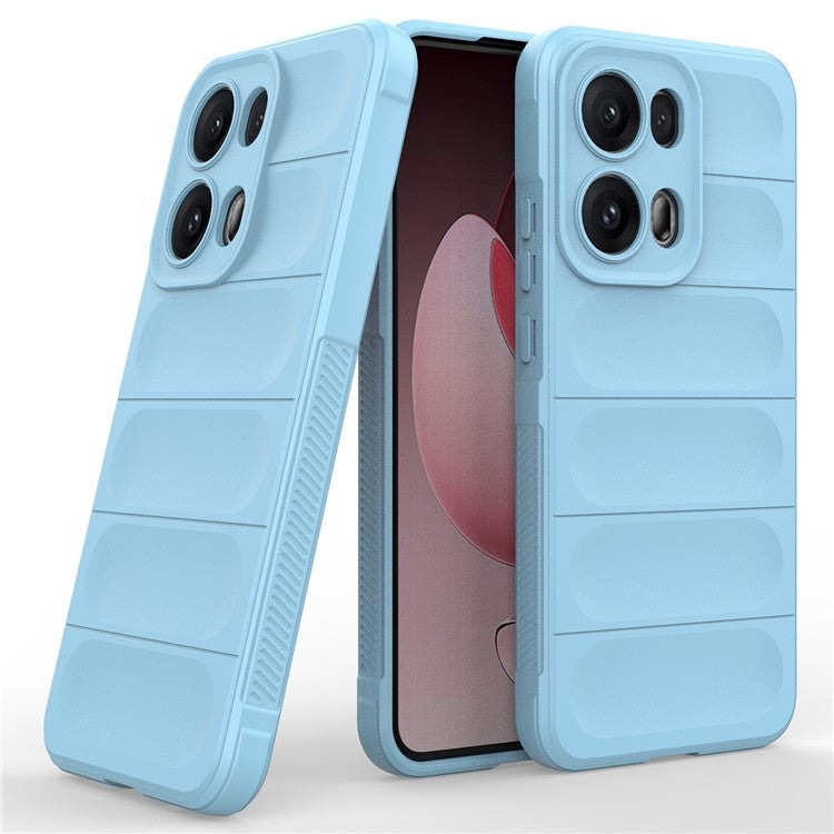 For Oppo Reno13 Pro 5G Case Anti-Drop Soft TPU Rugged Phone Back Cover - Baby Blue
