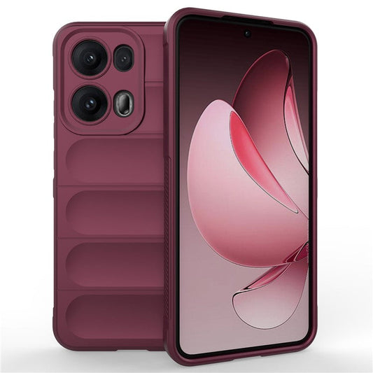For Oppo Reno13 Pro 5G Case Anti-Drop Soft TPU Rugged Phone Back Cover - Wine Red