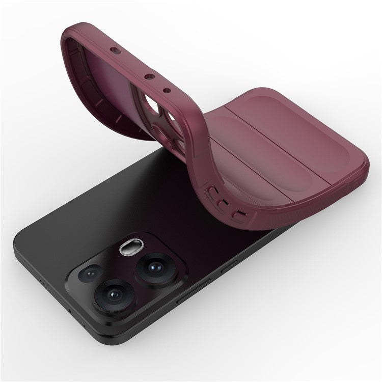 For Oppo Reno13 Pro 5G Case Anti-Drop Soft TPU Rugged Phone Back Cover - Wine Red