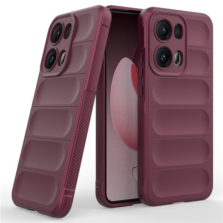 For Oppo Reno13 Pro 5G Case Anti-Drop Soft TPU Rugged Phone Back Cover - Wine Red