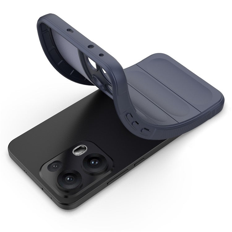 For Oppo Reno13 Pro 5G Case Anti-Drop Soft TPU Rugged Phone Back Cover - Dark Blue