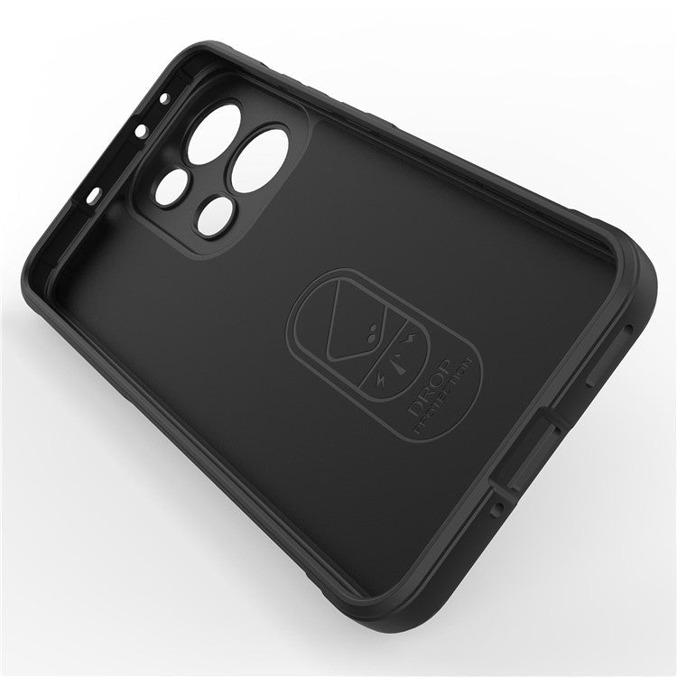 For Oppo Reno13 Pro 5G Case Anti-Drop Soft TPU Rugged Phone Back Cover - Dark Grey