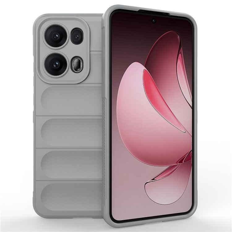 For Oppo Reno13 Pro 5G Case Anti-Drop Soft TPU Rugged Phone Back Cover - Light Grey