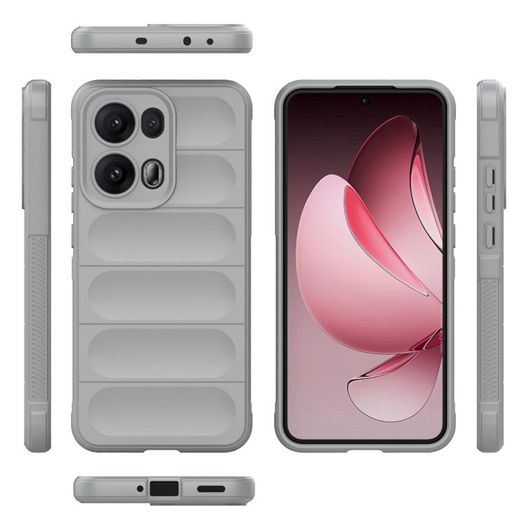 For Oppo Reno13 Pro 5G Case Anti-Drop Soft TPU Rugged Phone Back Cover - Light Grey
