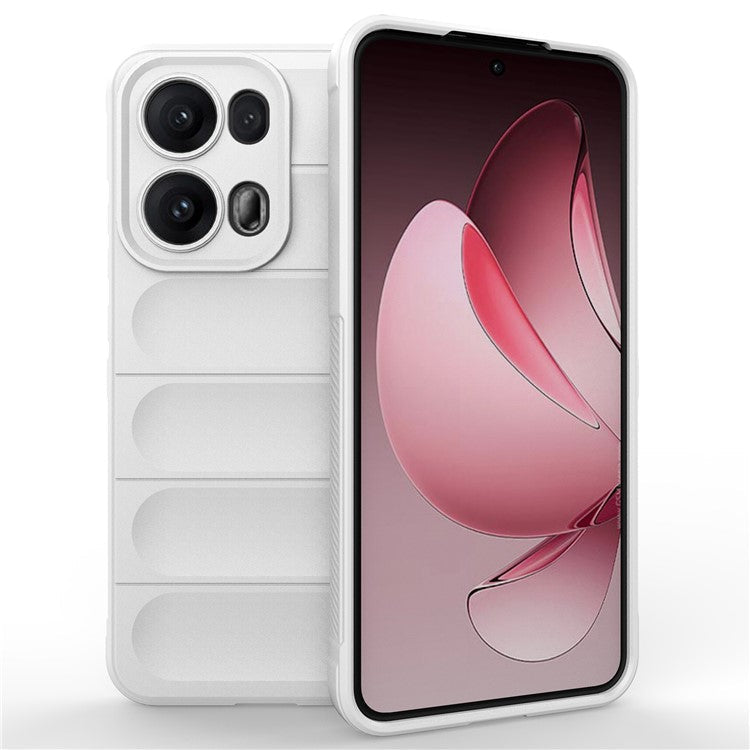 For Oppo Reno13 Pro 5G Case Anti-Drop Soft TPU Rugged Phone Back Cover - White