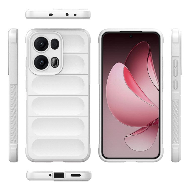 For Oppo Reno13 Pro 5G Case Anti-Drop Soft TPU Rugged Phone Back Cover - White
