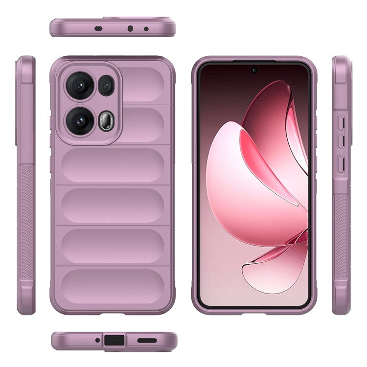 For Oppo Reno13 Pro 5G Case Anti-Drop Soft TPU Rugged Phone Back Cover - Light Purple